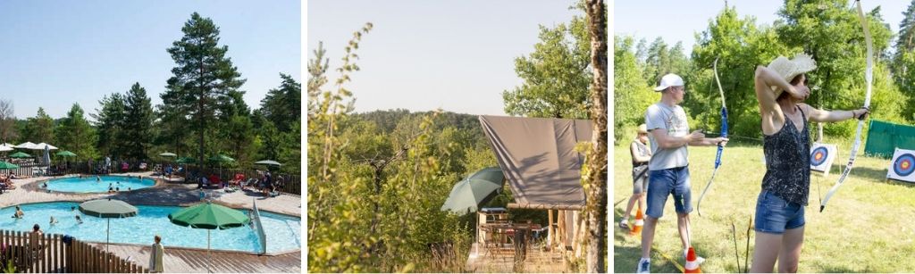 Village Huttopia Lanmary, glamping safaritenten Dordogne