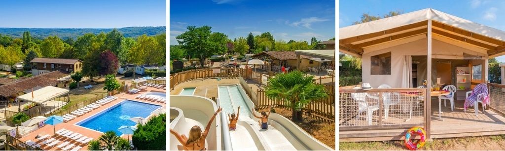 camping le mas dordogne, glamping safaritenten Dordogne