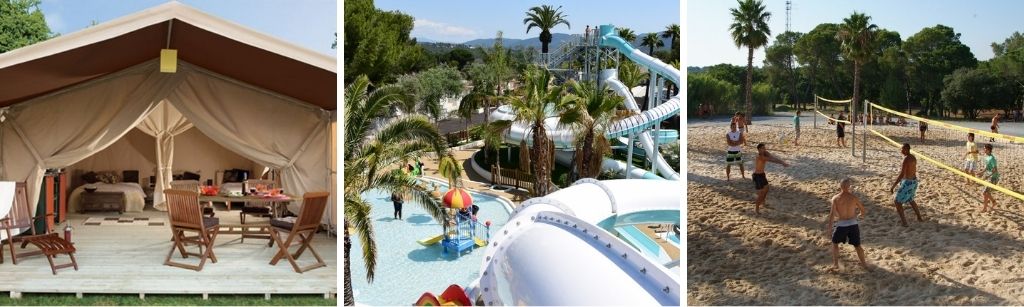 Camping La Baume La Palmeraie, glamping safaritenten Côte d'Azur